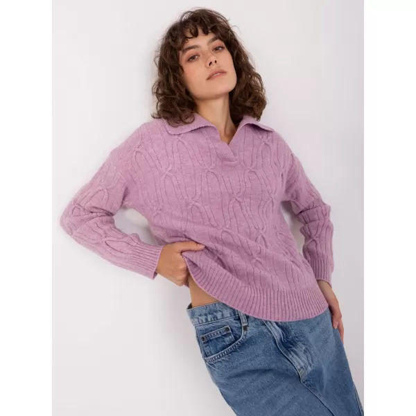  Dámský svetr WOOL FASHION ITALIA AT-SW-2349-2.96 BRIGHT PURPLE 