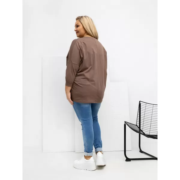  Dámská halenka RELEVANCE RV-BZ-A1075.96 DARK BEIGE 