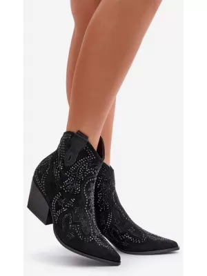 Dámské boty na podpatku BOTO 9676A BLACK