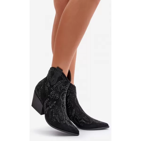  Dámské boty na podpatku BOTO 9676A BLACK 