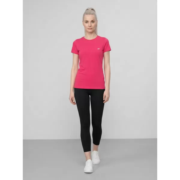  Dámské triko 4F 4FWAW25TFTSF1527 DARK PINK 