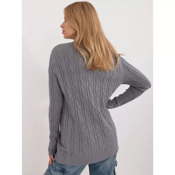  Dámský svetr WOOL FASHION ITALIA AT-SW-2343.88 DARK GREY 