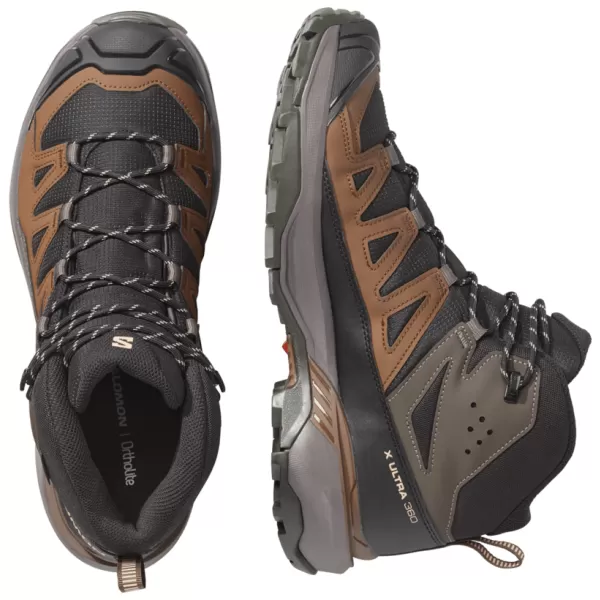  Pánské boty SALOMON X ULTRA 360 MID GORE-TEX L45473200 BLACK/DARK GULL GRAY/DARK EARTH 