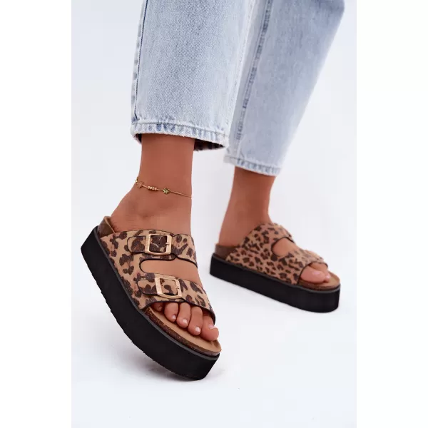 Dámské pantofle WRANGLER 20261072.92A BROWN/BEIGE 