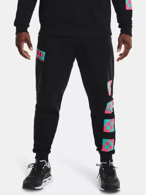 Pánské tepláky UNDER ARMOUR UA RIVAL FLEECE GEO JOGGER 1366437-001 ČERNÁ