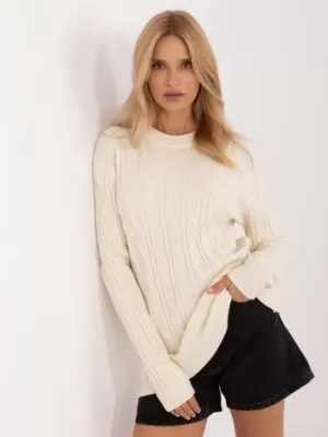 Dámský svetr WOOL FASHION ITALIA AT-SW-2343.88 ECRU