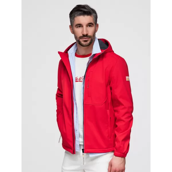  Pánská softshellová bunda OMBRE OM-JANP-0292 RED 