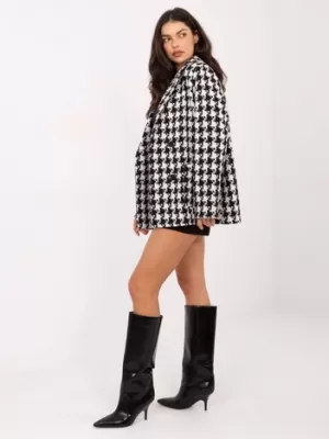 Dámská bunda LAKERTA LK-MA-510158.96 BLACK AND WHITE