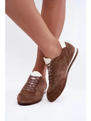 Dámské tenisky ZAZOO N1414/772/1098 BROWN/BEIGE