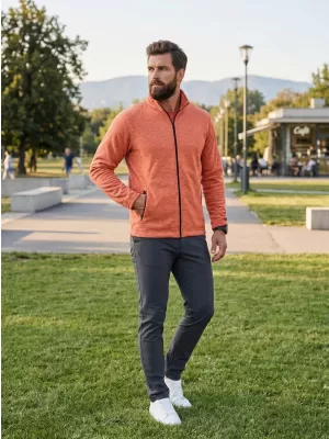 Pánská micro fleece mikina MALFINI FACTOR 852 SUNSET MELÍR