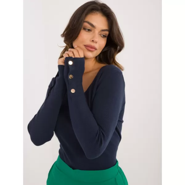  Dámský svetr WOOL FASHION ITALIA AT-SW-2334.49 NAVY 