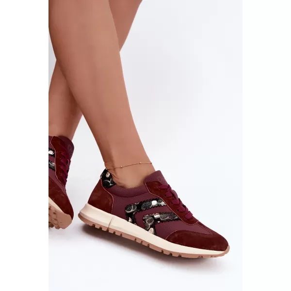  Dámské tenisky D&A GR62-6015 BURGUNDY 