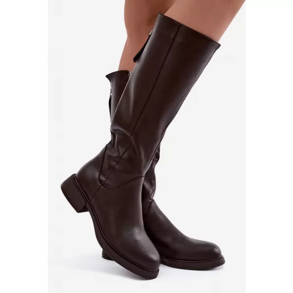  Dámské kozačky S.BARSKI JC62-1036 BROWN 