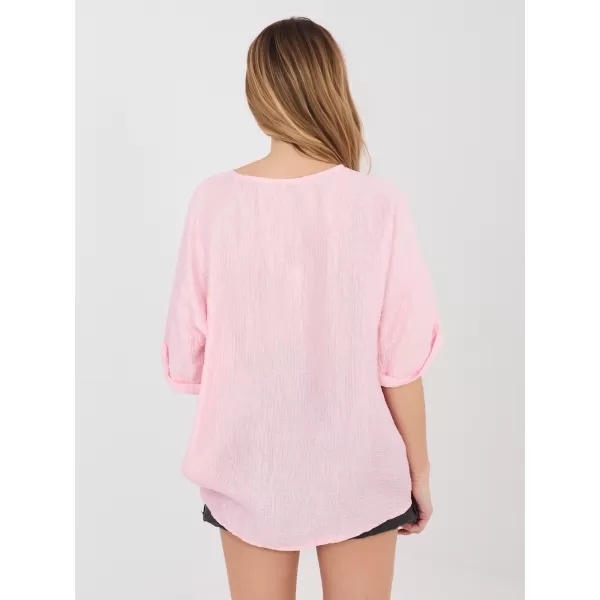  Dámská halenka ITALY MODA IT-BZ-81891.49 BRIGHT PINK 