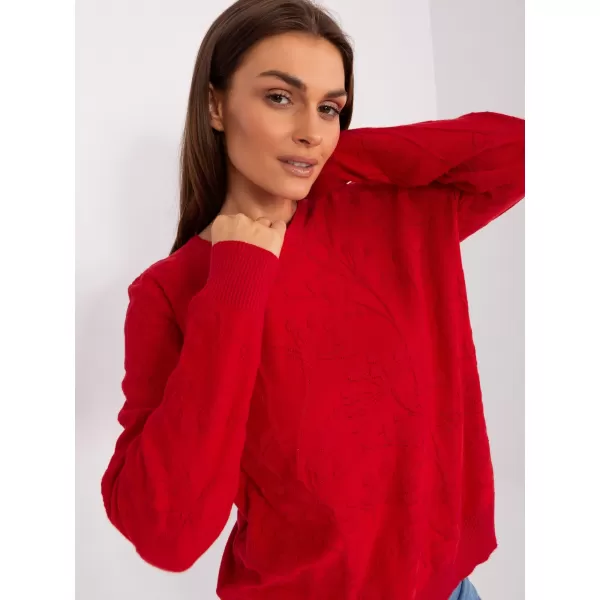  Dámský svetr WOOL FASHION ITALIA AT-SW-2231.99P RED 