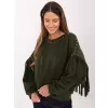 Dámská mikina RUE PARIS IT-BL-21731.85 KHAKI