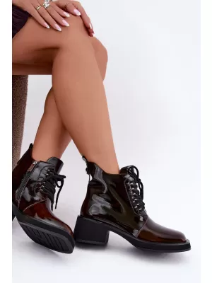Dámské kotníkové boty GOE UU2N4128 DARK BROWN