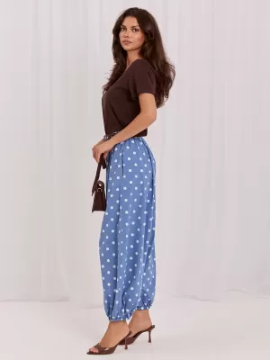 Dámské kalhoty ITALY MODA MO-SP-13588.95 BLUE