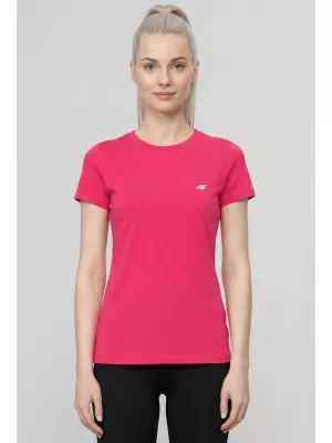 Dámské triko 4F 4FWAW25TFTSF1527 DARK PINK