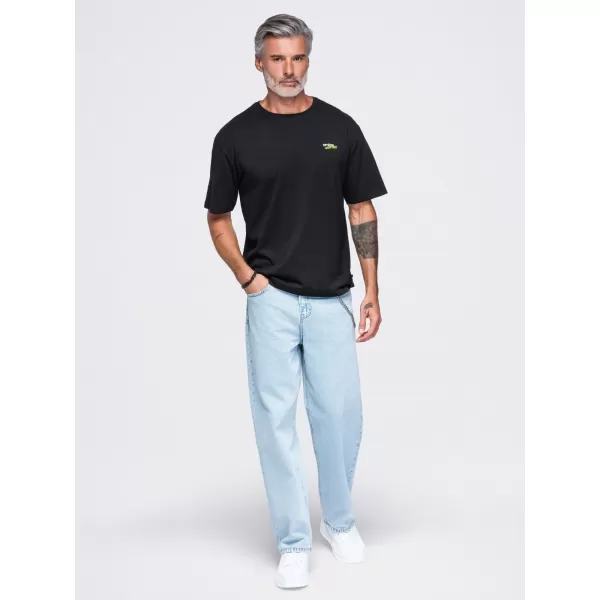  Pánské tričko OMBRE OM-TSPT-0284 BLACK 