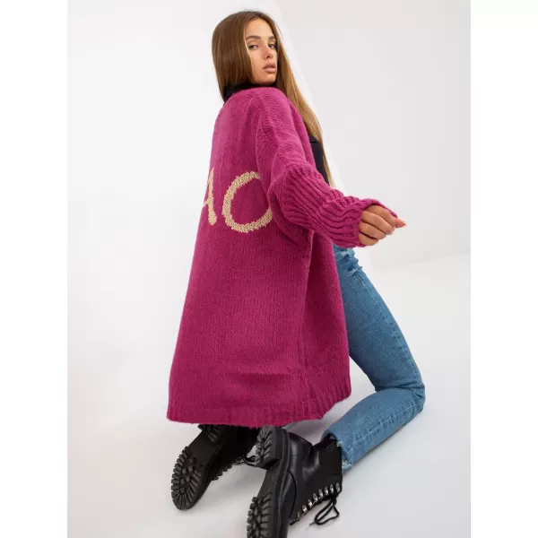  Dámský kardigan OCH BELLA TW-SW-BI-M2201.87 FUCHSIA 