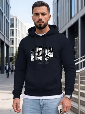 Pánská mikina DSTREET TMAVĚ MODRÁ