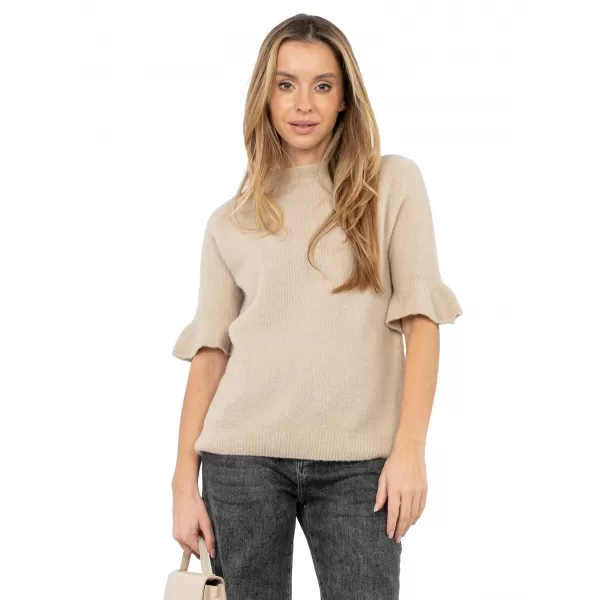  Dámský svetr ITALY MODA MI-SW-1901.66 BEIGE 