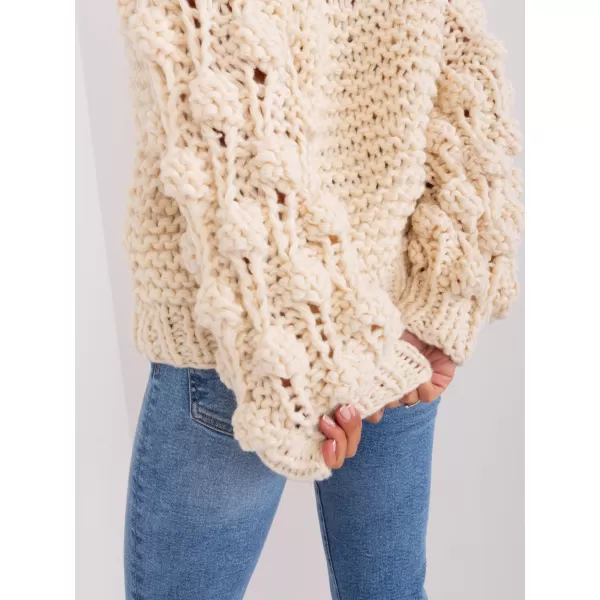  Dámský svetr WOOL FASHION ITALIA AT-SW-2382.97P LIGHT BEIGE 