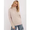 Dámský svetr WOOL FASHION ITALIA AT-SW-23445.00 LIGHT BEIGE