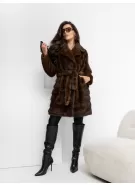 Dámský kabát FACTORY PRICE MBM-PL-25-32.98P BROWN