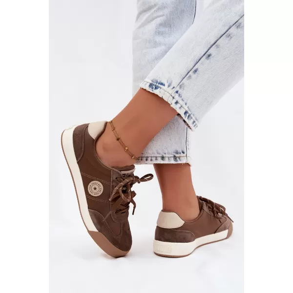  Dámské tenisky BIG STAR SHOES UU274002 BROWN/BEIGE 