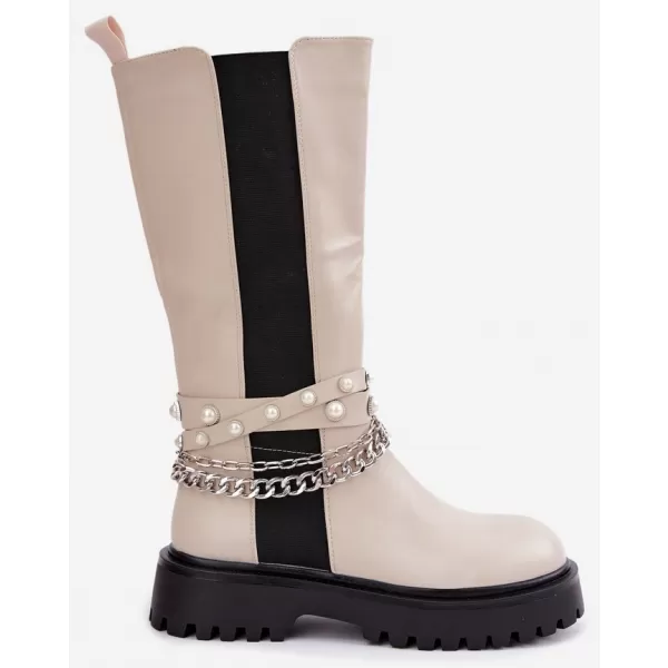  Dámské kozačky BOTO C-187 BEIGE 