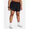 Dámské kraťasy UNDER ARMOUR UA FLY BY 3'' SHORTS 1382853-001 ČERNÁ