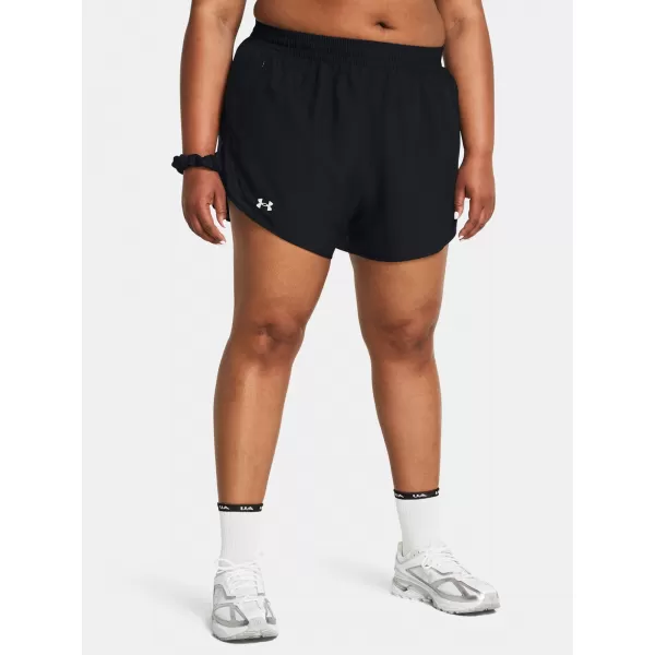 Dámské kraťasy UNDER ARMOUR UA FLY BY 3'' SHORTS 1382853-001 ČERNÁ 