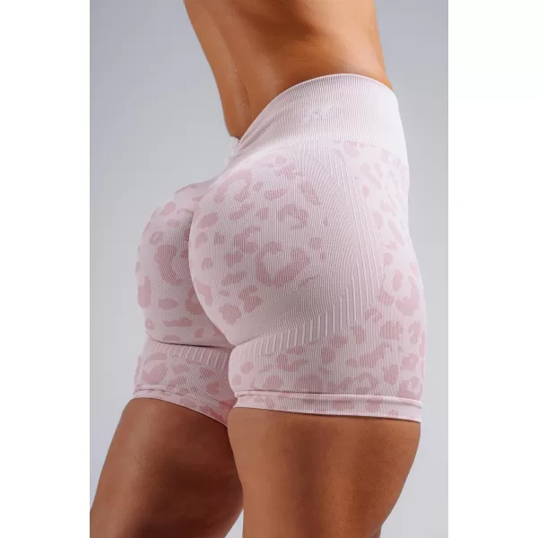  Kompresní push-up šortky s leopardím vzorem NEBBIA PRIMAL 856 PINK LEOPARD 