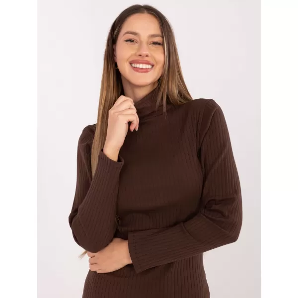  Dámské šaty RUE PARIS RV-SK-A1048.83 DARK BROWN 
