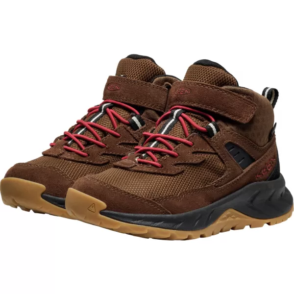  Dětské kotníkové boty KEEN HIGHTRAIL MID WP CHILDREN DARK EARTH/GARNET 