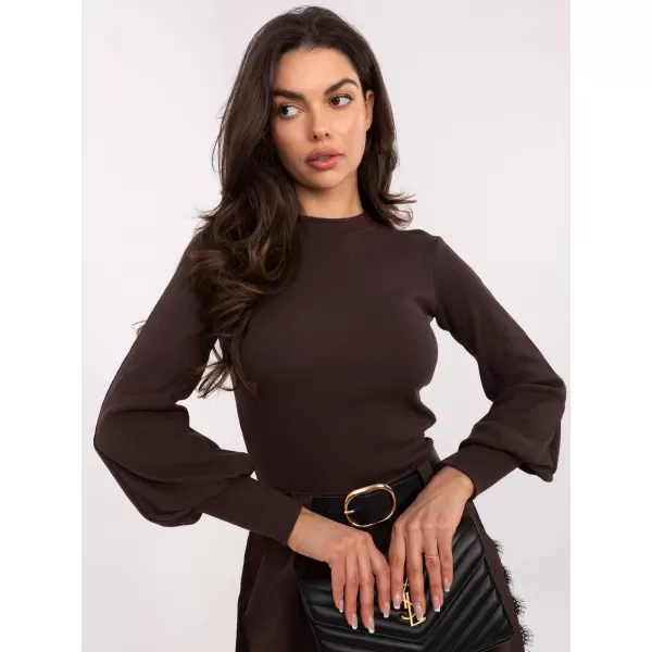 Dámská halenka RUE PARIS RV-BZ-5223.15 DARK BROWN 