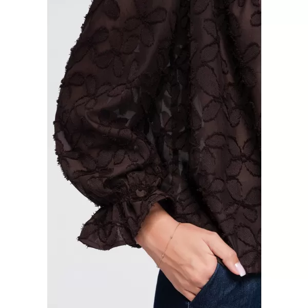  Dámská košile OMBRE OW-SH-E0074 BROWN 
