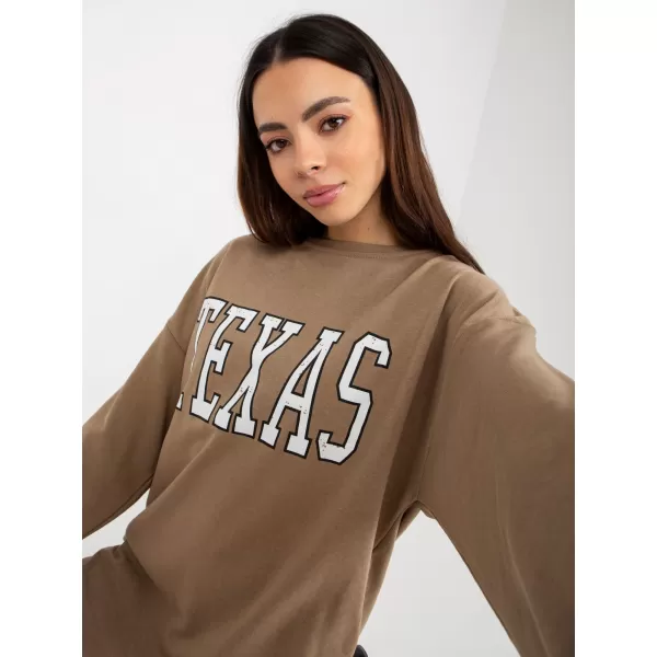  Dámská mikina EX MODA EM-BL-U719.82P DARK BEIGE 