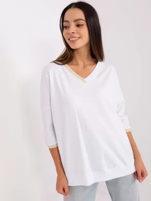 Dámská halenka RUE PARIS RV-BZ-8051.19P WHITE