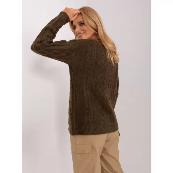  Dámský svetr WOOL FASHION ITALIA AT-SW-2358.31 KHAKI 