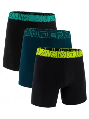 Pánské boxerky UNDER ARMOUR M PERF COTTON 6IN (3KS) 1383889-007 ČERNÁ