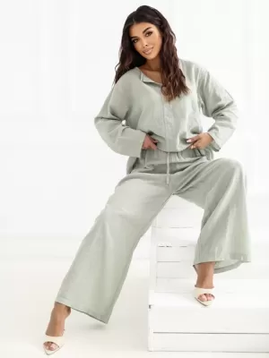 Dámské kalhoty ITALY MODA IT-SP-2873.02 KHAKI