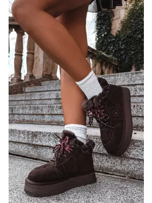 Dámské sněhule BIG STAR SHOES UU274312 CHOCOLATE