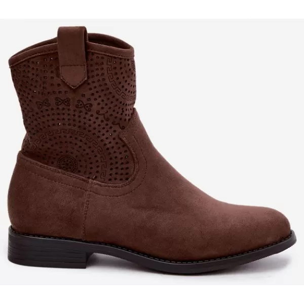  Dámské kotníkové boty S.BARSKI HY62-8125 CHOCOLATE 