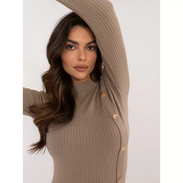  Dámské šaty WOOL FASHION ITALIA AT-SK-2345-2.34 DARK BEIGE 