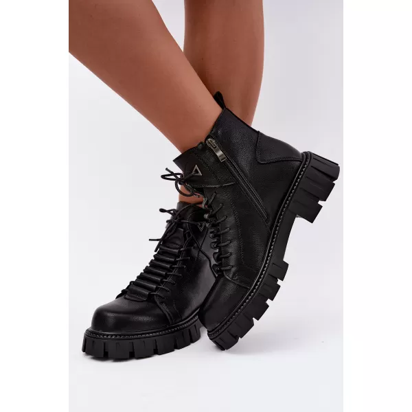  Dámské kotníkové boty D&A JC62-1044 BLACK 