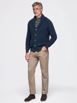 Pánský kardigan OMBRE OM-SWCD-0200 NAVY BLUE