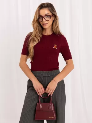 Dámský svetr ITALY MODA IR-SW-QF1868.86 BURGUNDY
